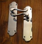 Victorian Scroll Polished Chrome Door Handles without Keyhole (M67CP)